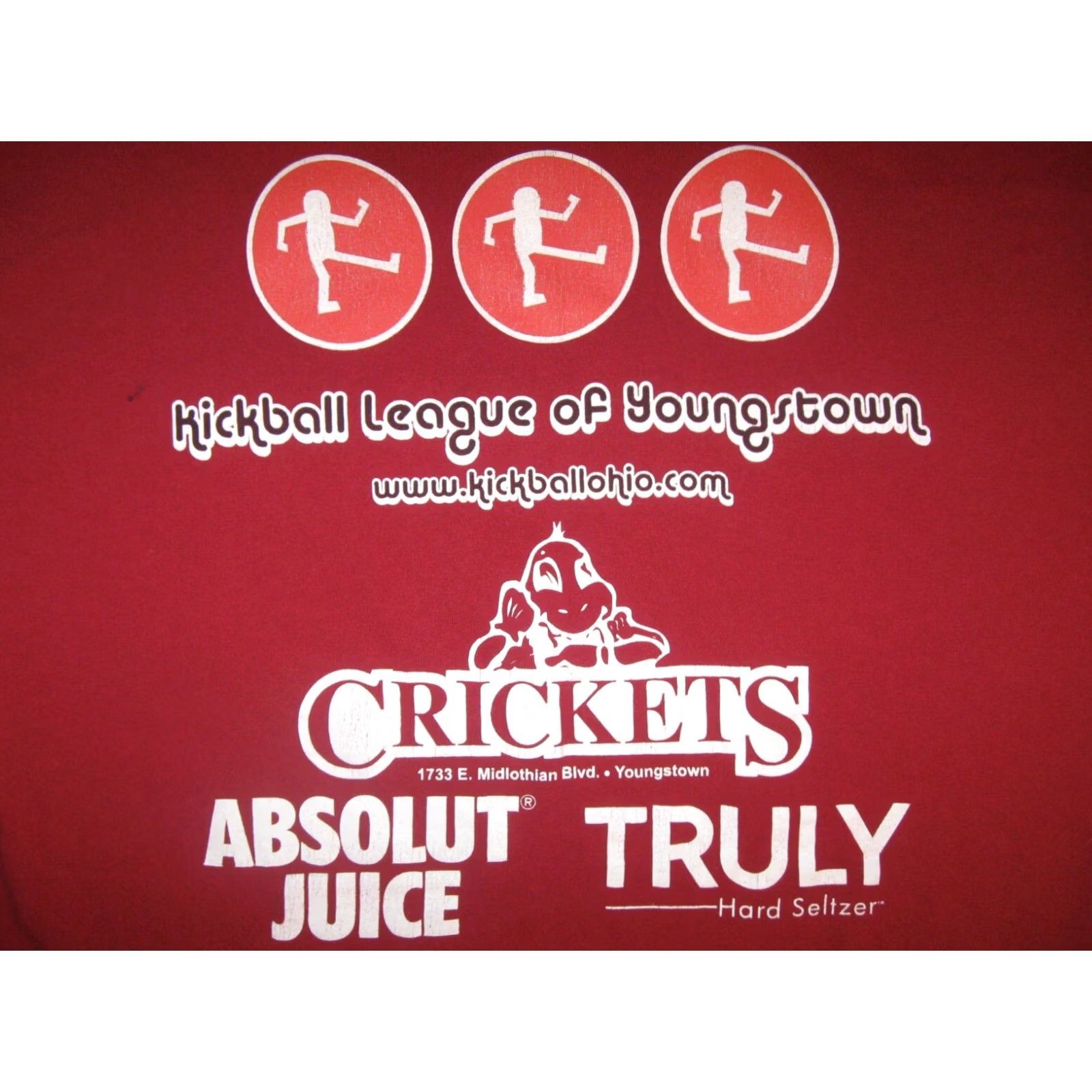 Gildan KICKBALL LEAGUE of Youngstown Ohio Shirt Mens Large ABSOLUT TRULY OH YTOWN Size US L / EU 52-54 / 3 - 4 Thumbnail