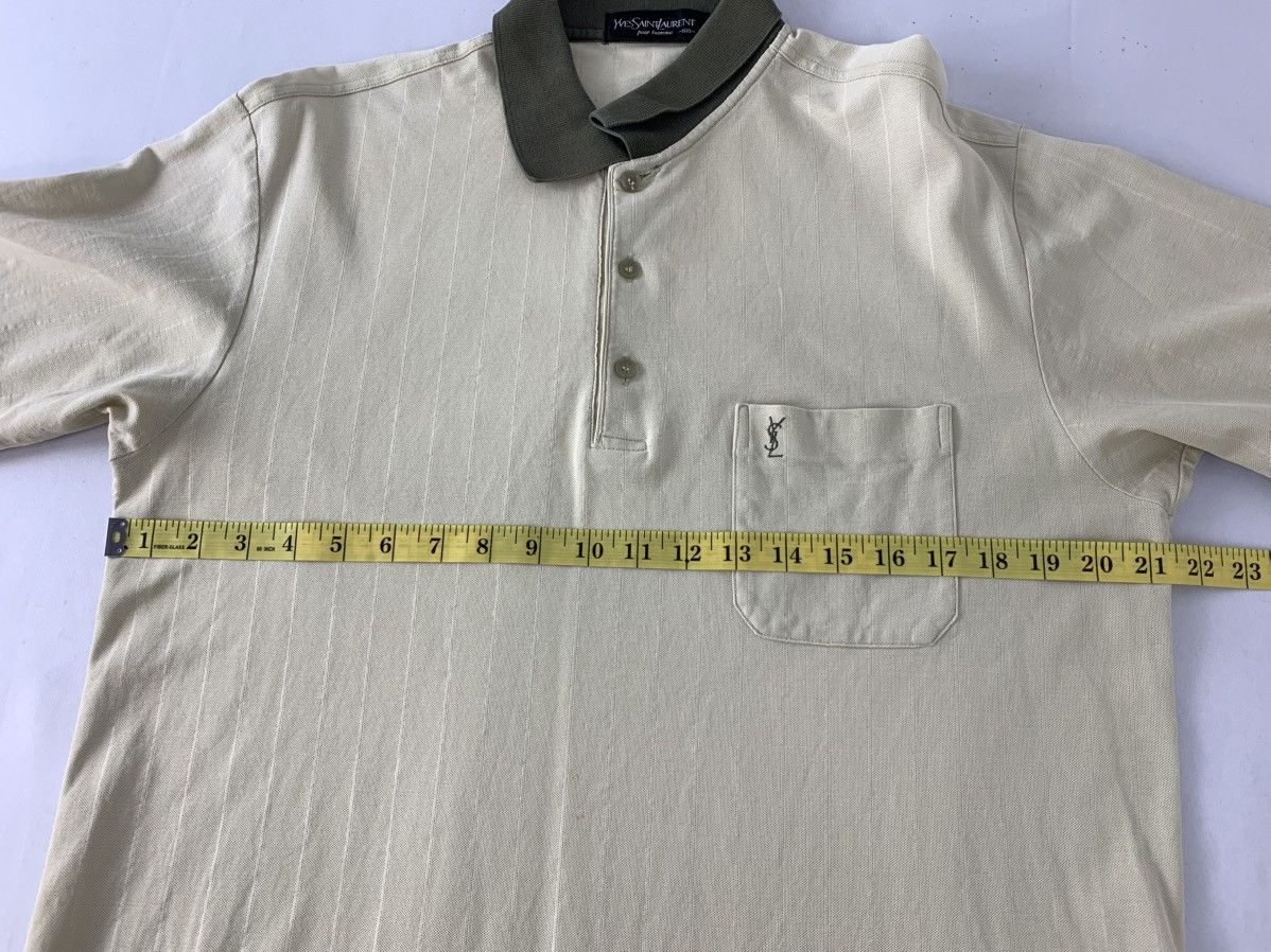 Yves Saint Laurent 90s Yves Saint Lauren Pour Homme Single Pocket Polo Tee Size US L / EU 52-54 / 3 - 9 Thumbnail
