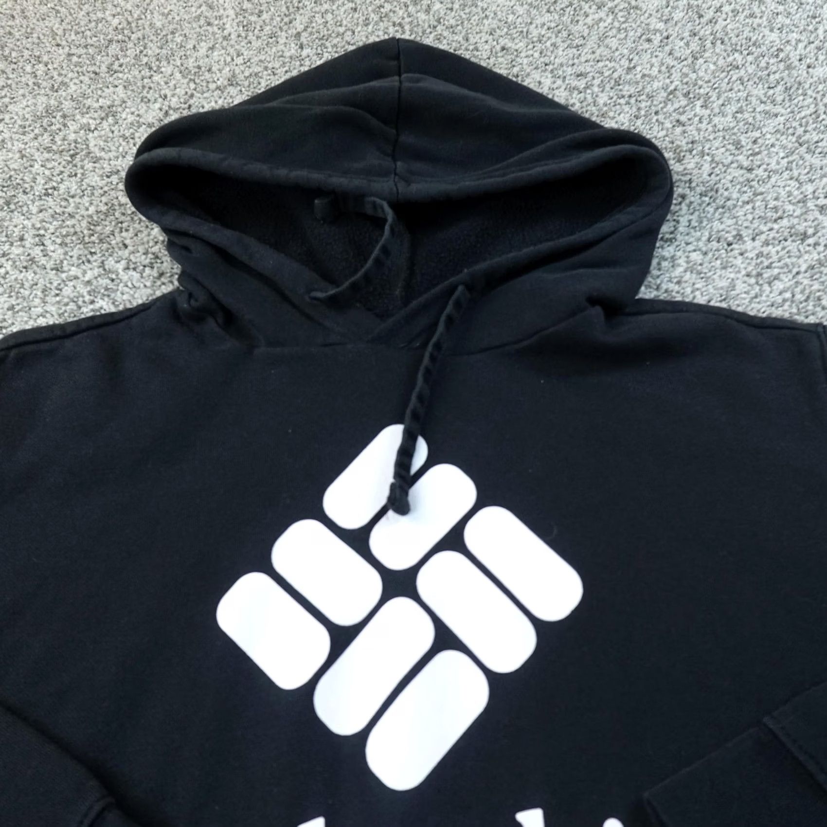 Logo 7 Columbia Hoodie Mens L Black Logo Fleece Pullover Sweatshirt Outdoor Hiking Trek Size US L / EU 52-54 / 3 - 3 Thumbnail