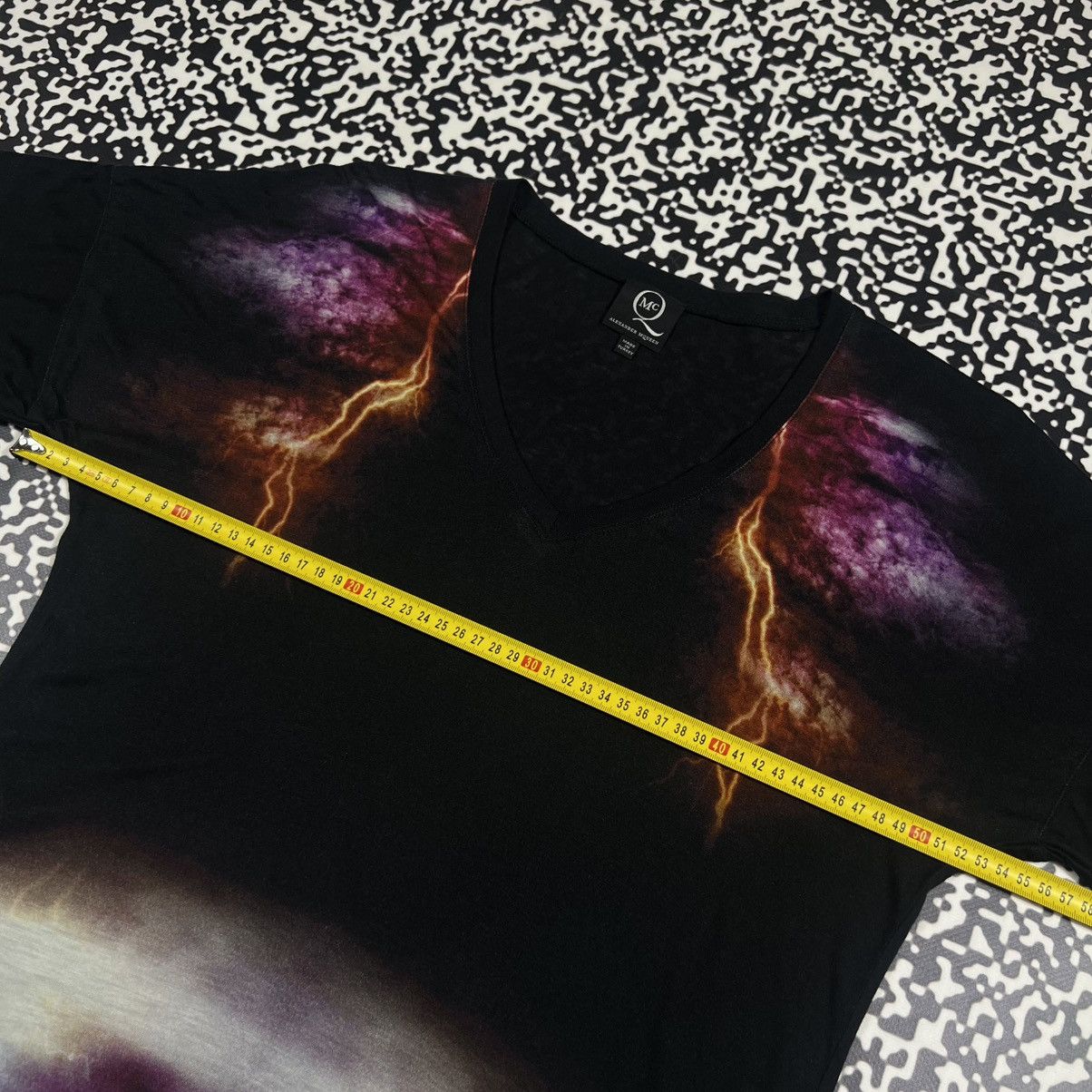 Vintage Y2K Alexander McQueen Lighting Bolt Rare Mini Dress