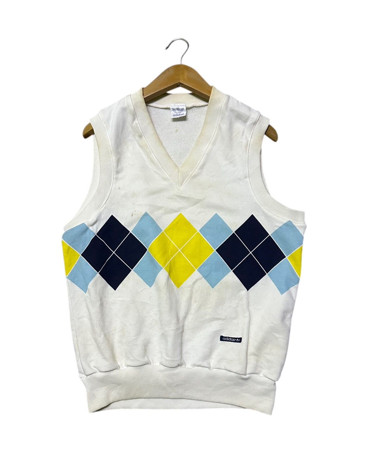 Adidas Vintage Adidas argyle sweater vest Size US M / EU 48-50 / 2 - 1 Thumbnail