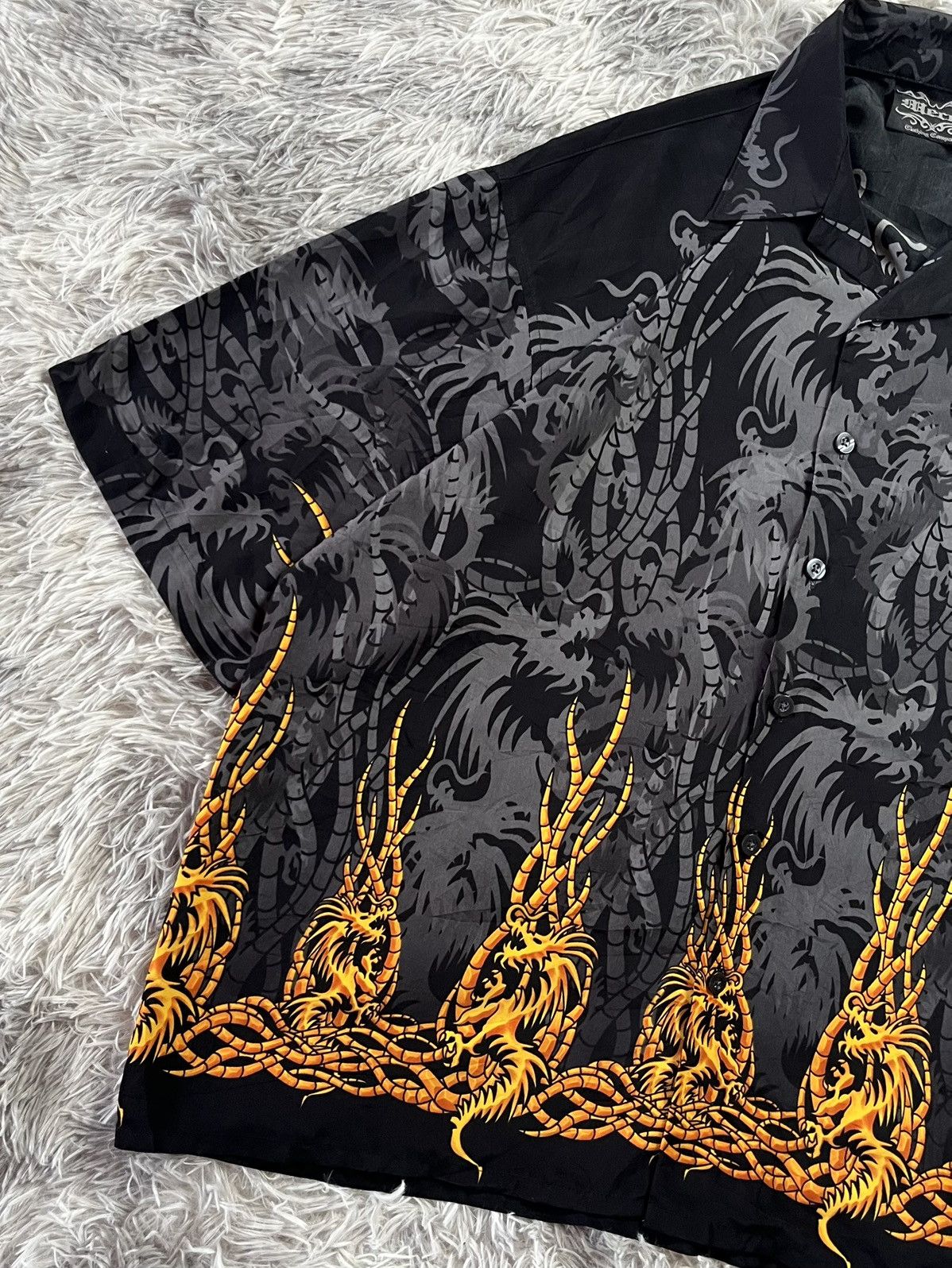 Mecca Vintage Y2K Mecca Dragon shirt button Size US XXL / EU 58 / 5 - 4 Thumbnail