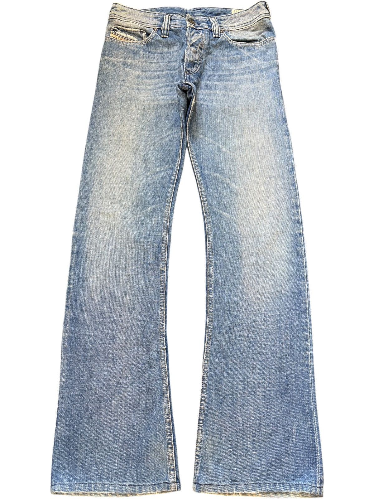 Diesel Vintage Italy Diesel Trouleg Faded Wash Distress Flare Jeans Size US 28 / EU 44 - 1 Thumbnail