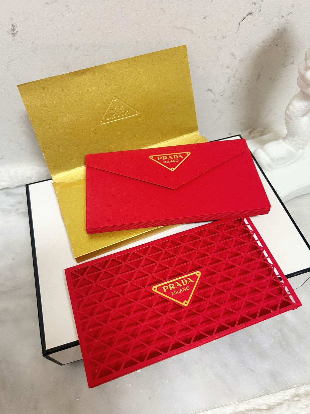 Prada Authentic Prada Lunar New Rare Year Red & Gold Envelope Set Size ONE SIZE - 12 Thumbnail