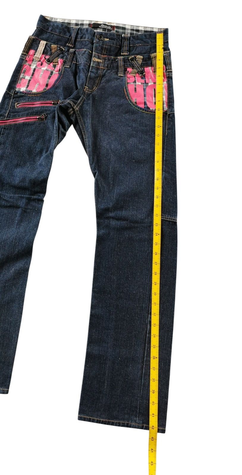 Hysteric Glamour Double Dominate Jeans Sensho Graphic Zip Rare Japanese Denim Size US 31 - 13 Thumbnail