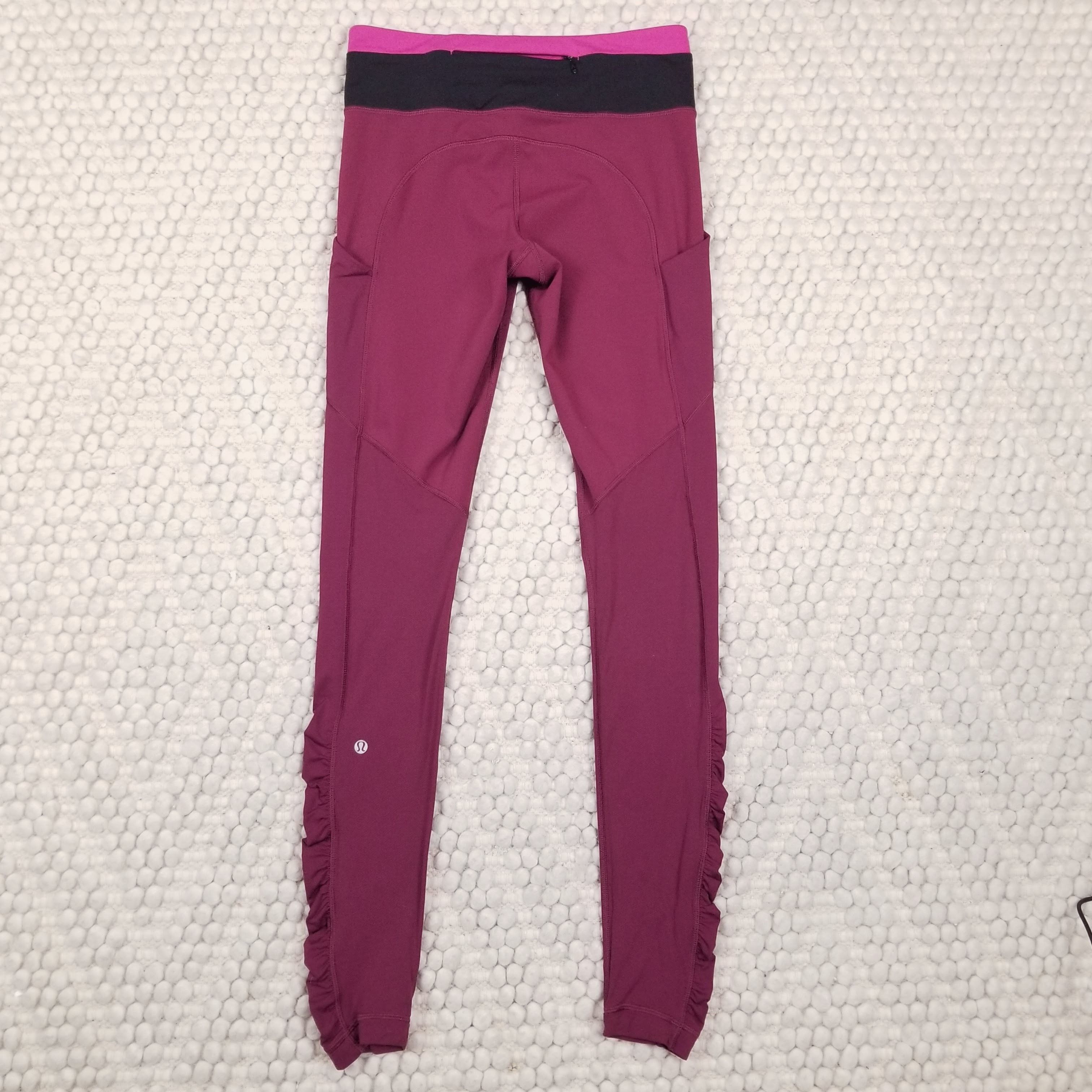Lululemon Gathered Leg Leggings Size 28" / US 6 / IT 42 - 4 Thumbnail