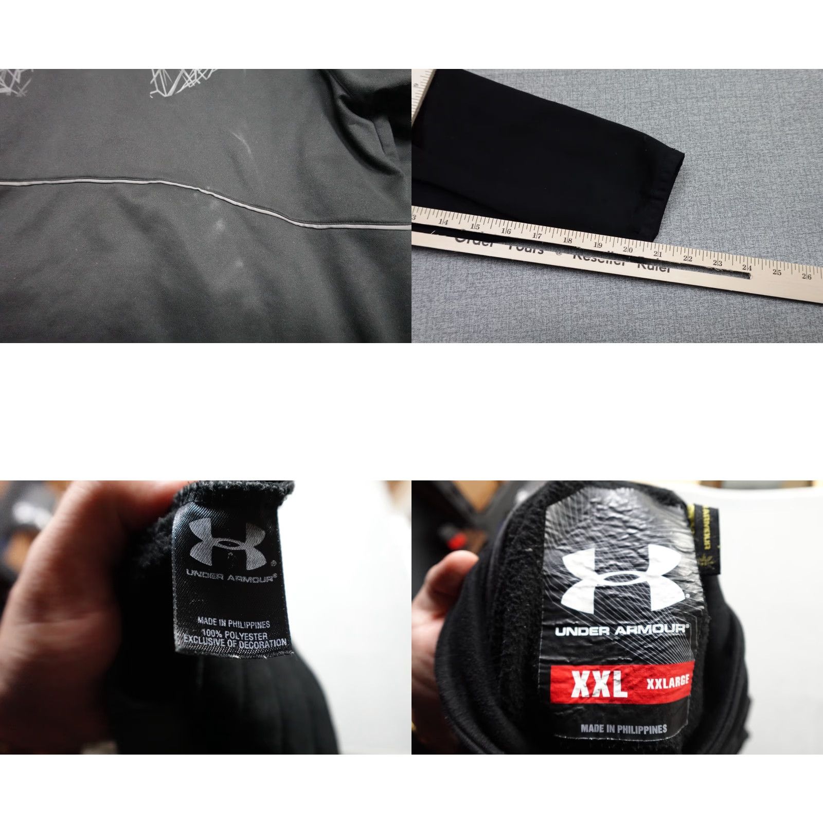 Under Armour Under Armour Sweatshirt Men 2XL Black Full Zip Fleece Logo Cozy Active Gym & Training Mens Size US XXL / EU 58 / 5 - 8 Thumbnail