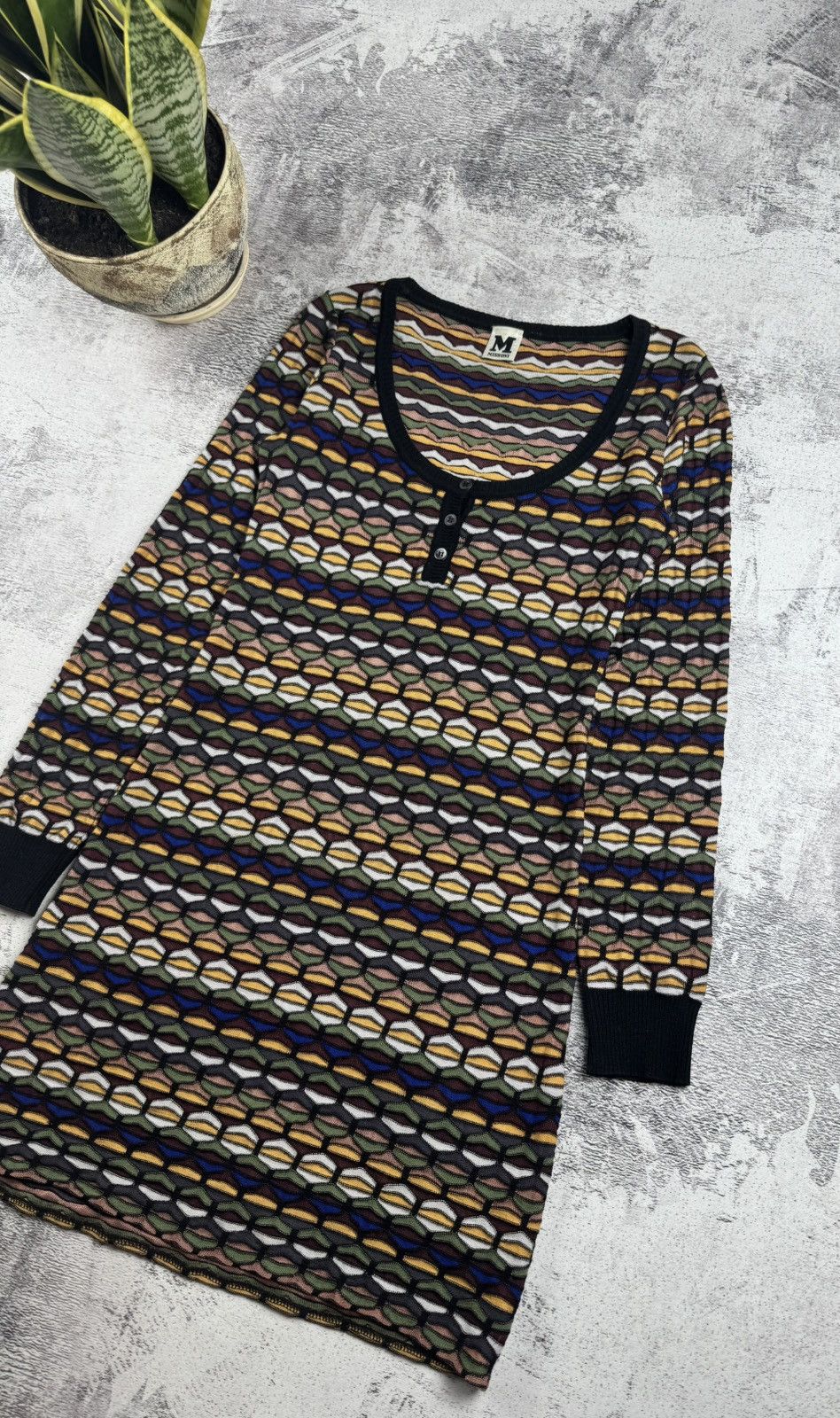 Missoni Missoni Knit 42 Size Wool Dress Tunic Black Longsleeve Size M / US 6-8 / IT 42-44 - 3 Thumbnail