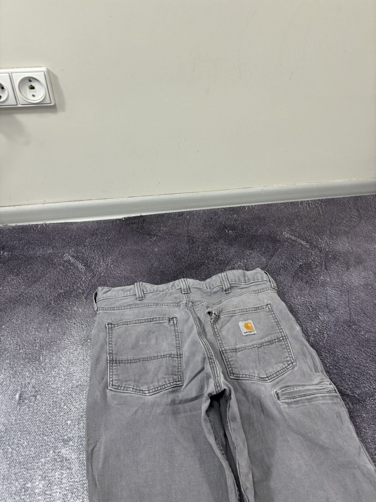 Carhartt Vintage Carhartt Y2K Relaxed Fit Gray Work Carpenter Pants Size US 34 / EU 50 - 6 Thumbnail