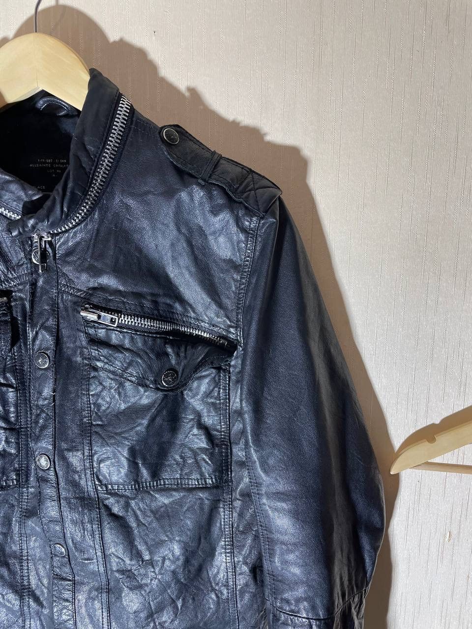 Allsaints × Vintage Allsaints Vintage Biker Leather Jacket Size US M / EU 48-50 / 2 - 2 Thumbnail
