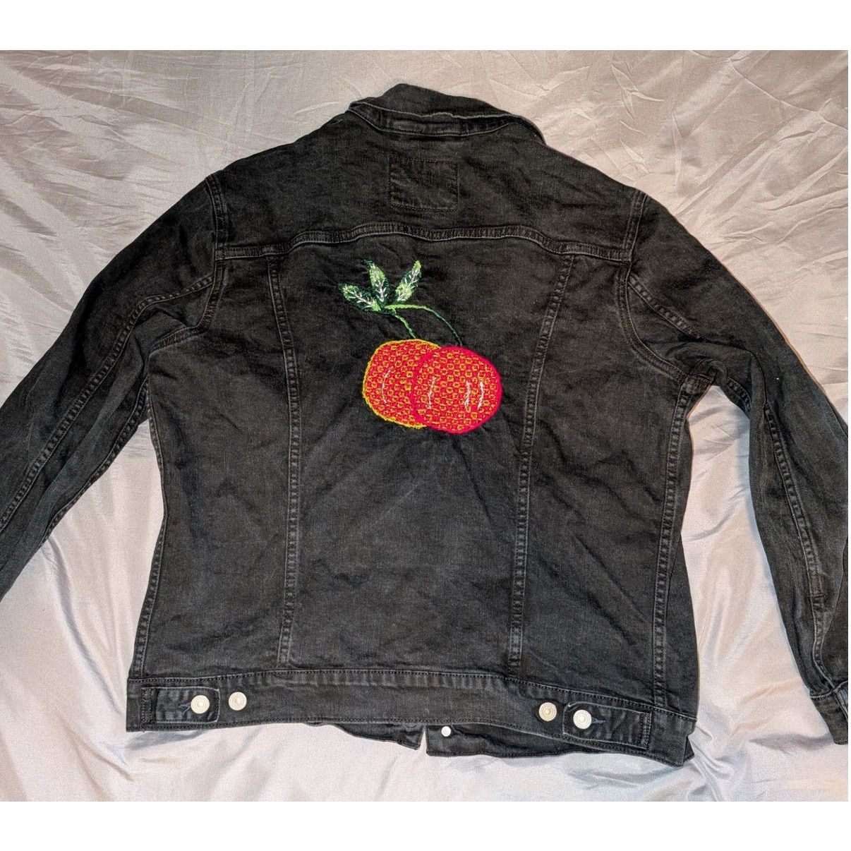 Levi's Levis Trucker Jacket XL Brown Leather tag Cherry Stitching Size US XL / EU 56 / 4 - 1 Thumbnail