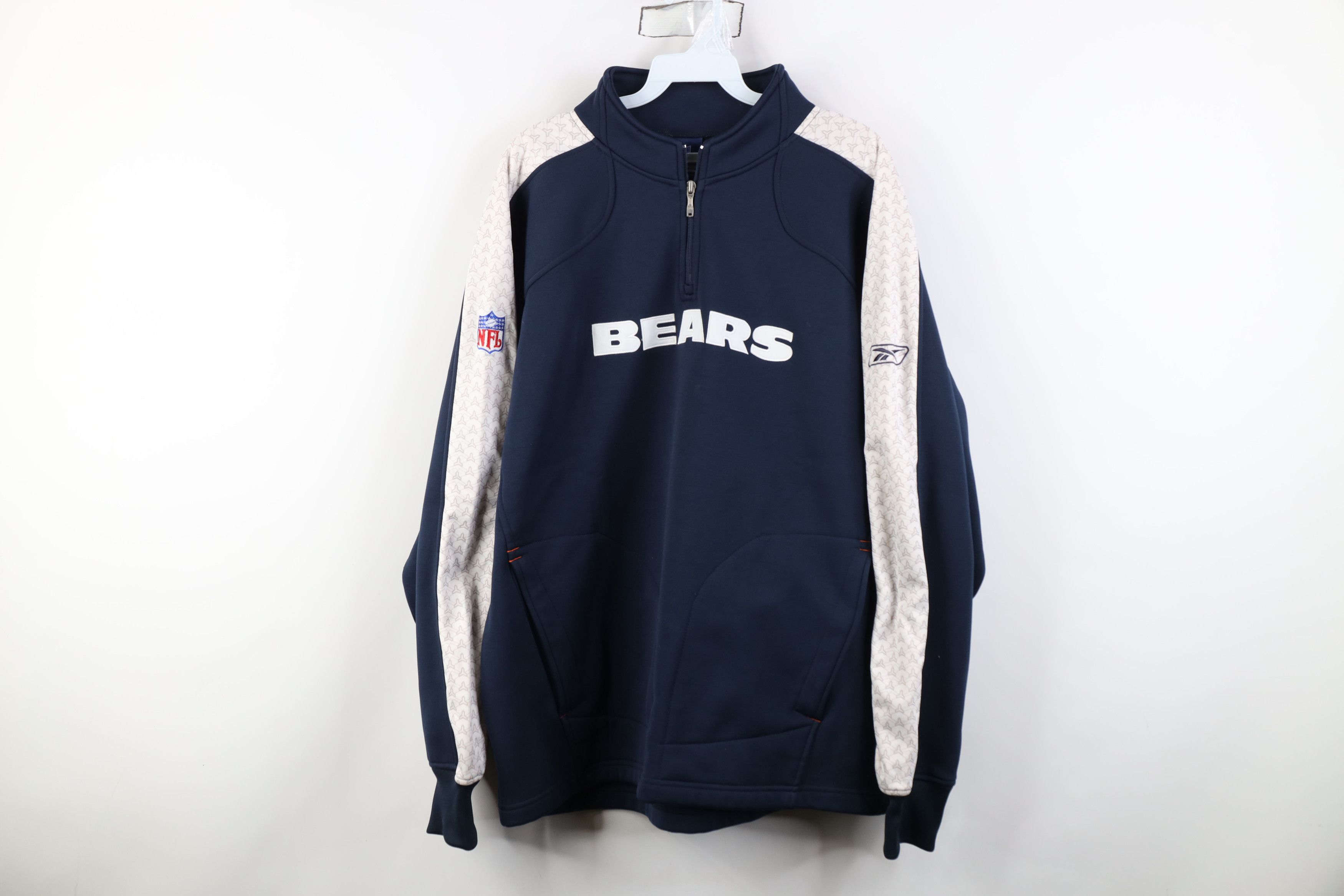 Reebok Vintage Reebok Football 1/4 Zip Pullover Sweatshirt Blue Size US M / EU 48-50 / 2 - 1 Thumbnail