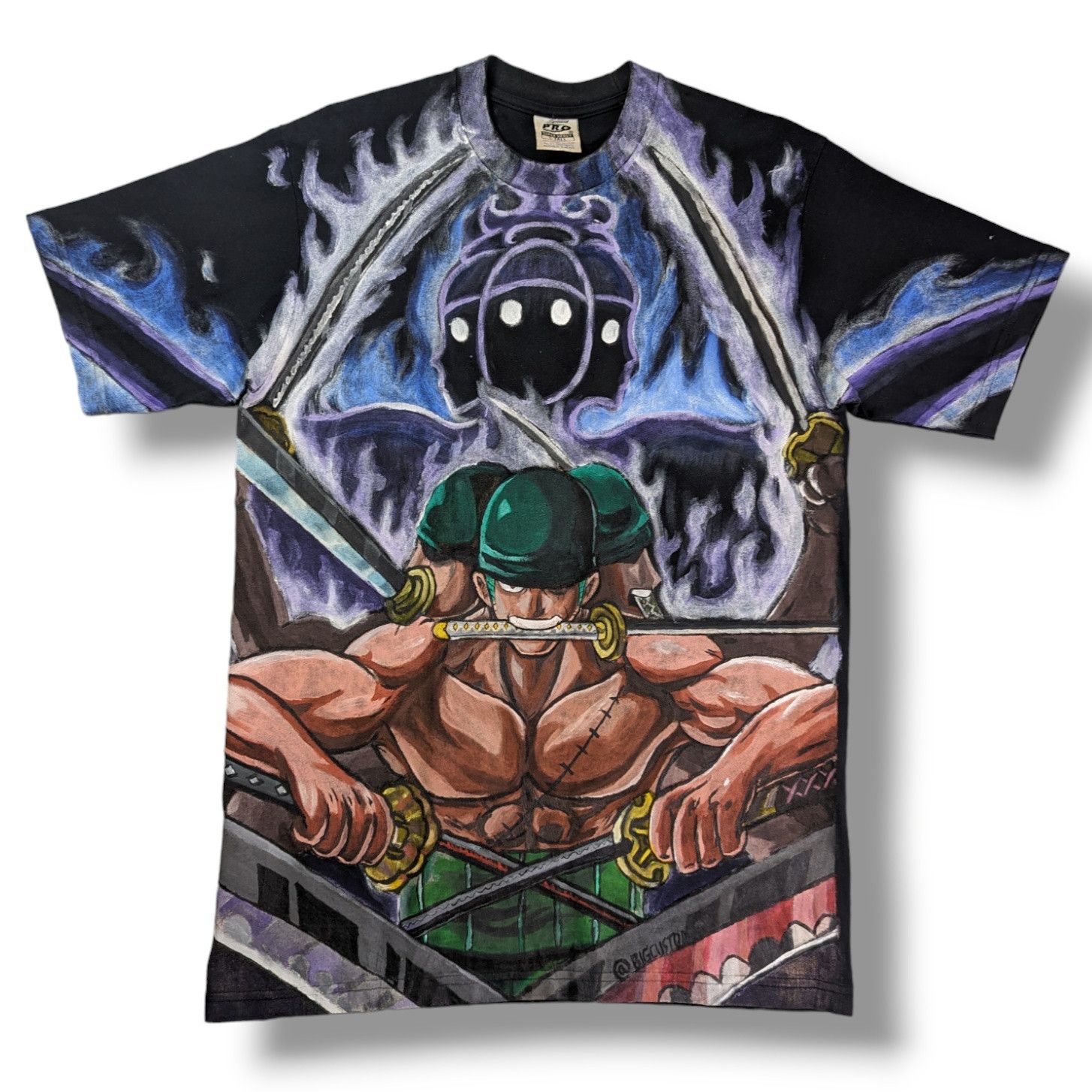 Anime One piece Roronoa Zoro Custom painted T-shirt Size US L / EU 52-54 / 3 - 1 Thumbnail