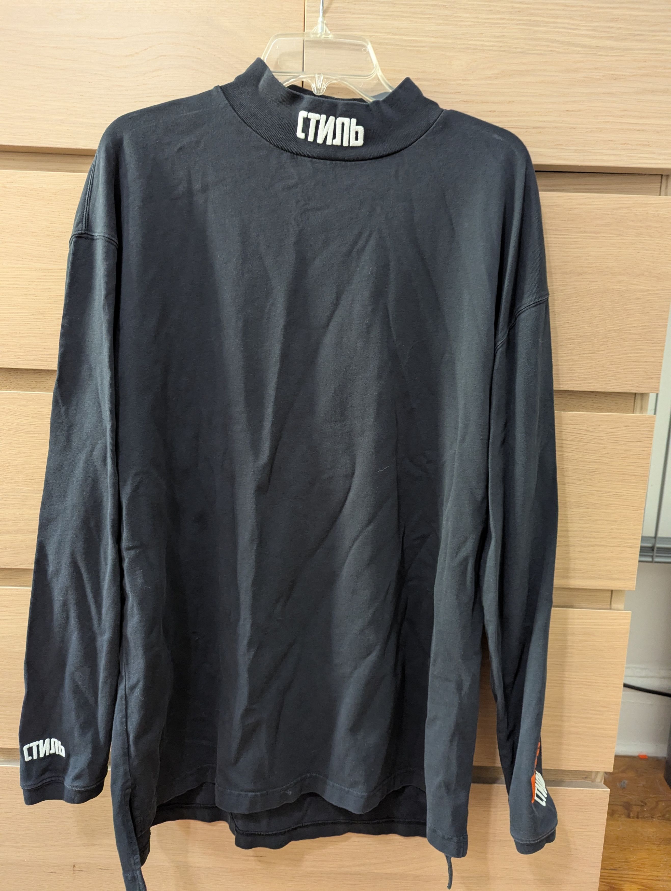 Heron Preston Heron Preston Style Russian Mock Neck Long Sleeve Shirt Size US M / EU 48-50 / 2 - 1 Thumbnail