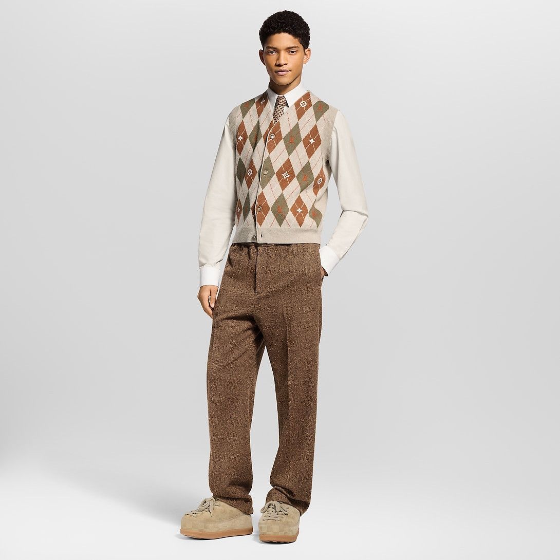 Louis Vuitton Tweed Drawstring Trousers Size US 34 / EU 50 - 3 Thumbnail
