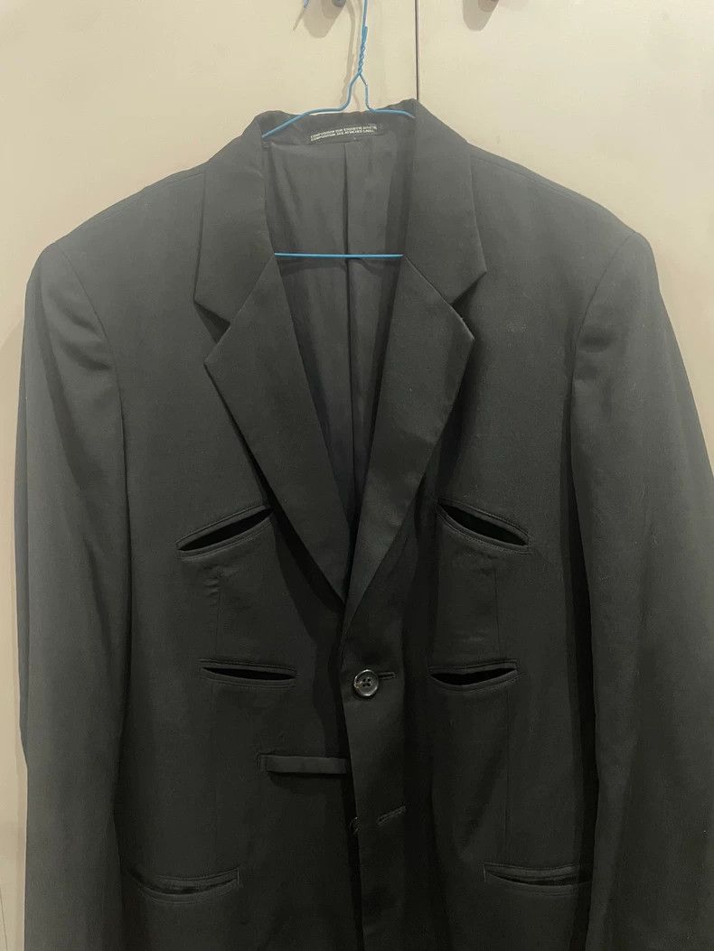 Yohji Yamamoto Yohji Yamamoto 2006 Baroque Long Jacket with Cutout Wounds Size US M / EU 48-50 / 2 - 2 Thumbnail