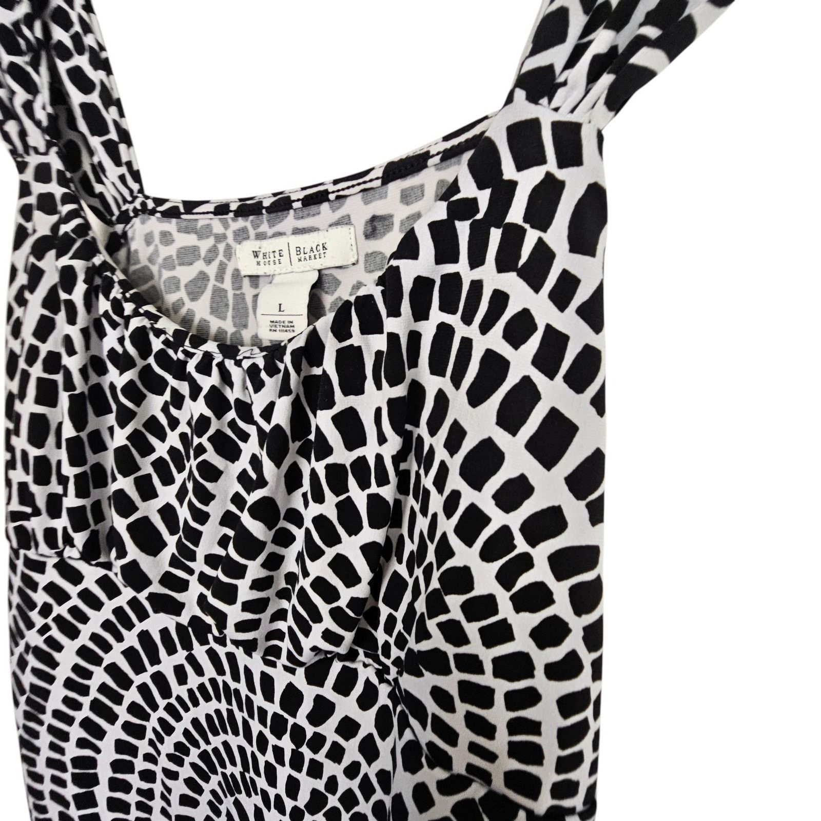 White House Black Market White House Black Market Womens Geometric Babydoll Tank Top Size L / US 10 / IT 46 - 4 Thumbnail