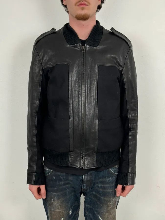 Maison Margiela FW2014 Maison Margiela Black Contrast Panel Leather Jacket Size US L / EU 52-54 / 3 - 2 Thumbnail