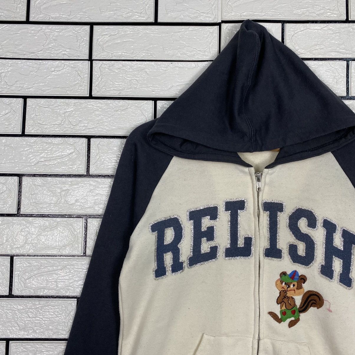 Japanese Brand 📌Vintage Zipper Hoodie Rough Union Made Big Logo Size US M / EU 48-50 / 2 - 8 Thumbnail