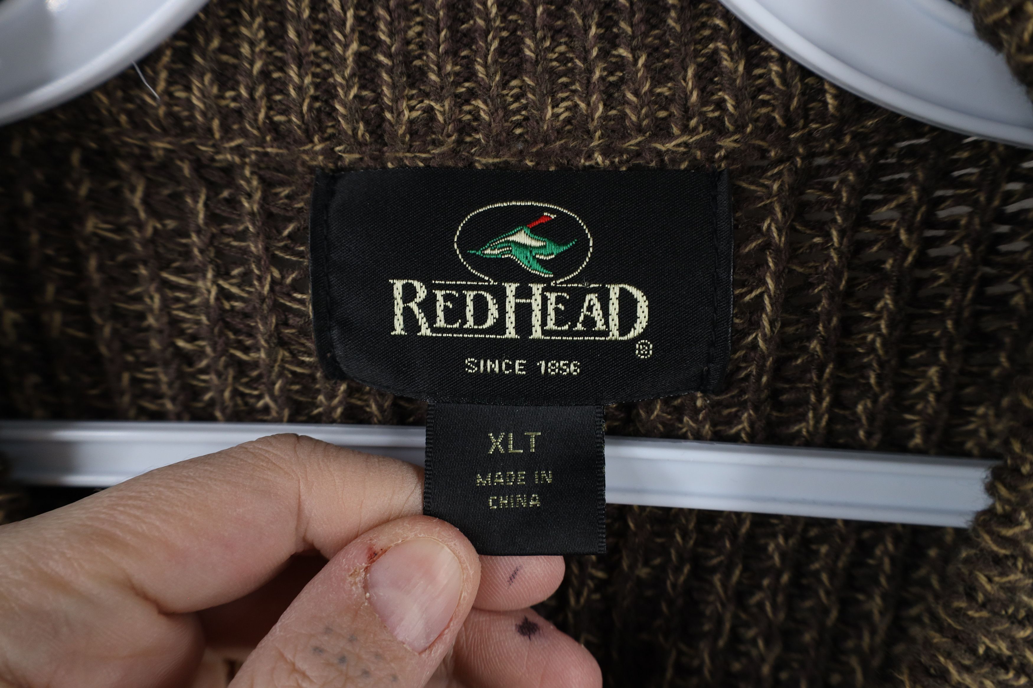 Vintage Vintage 90s Streetwear Ribbed Knit Henley Sweater Brown Size US XL / EU 56 / 4 - 5 Thumbnail