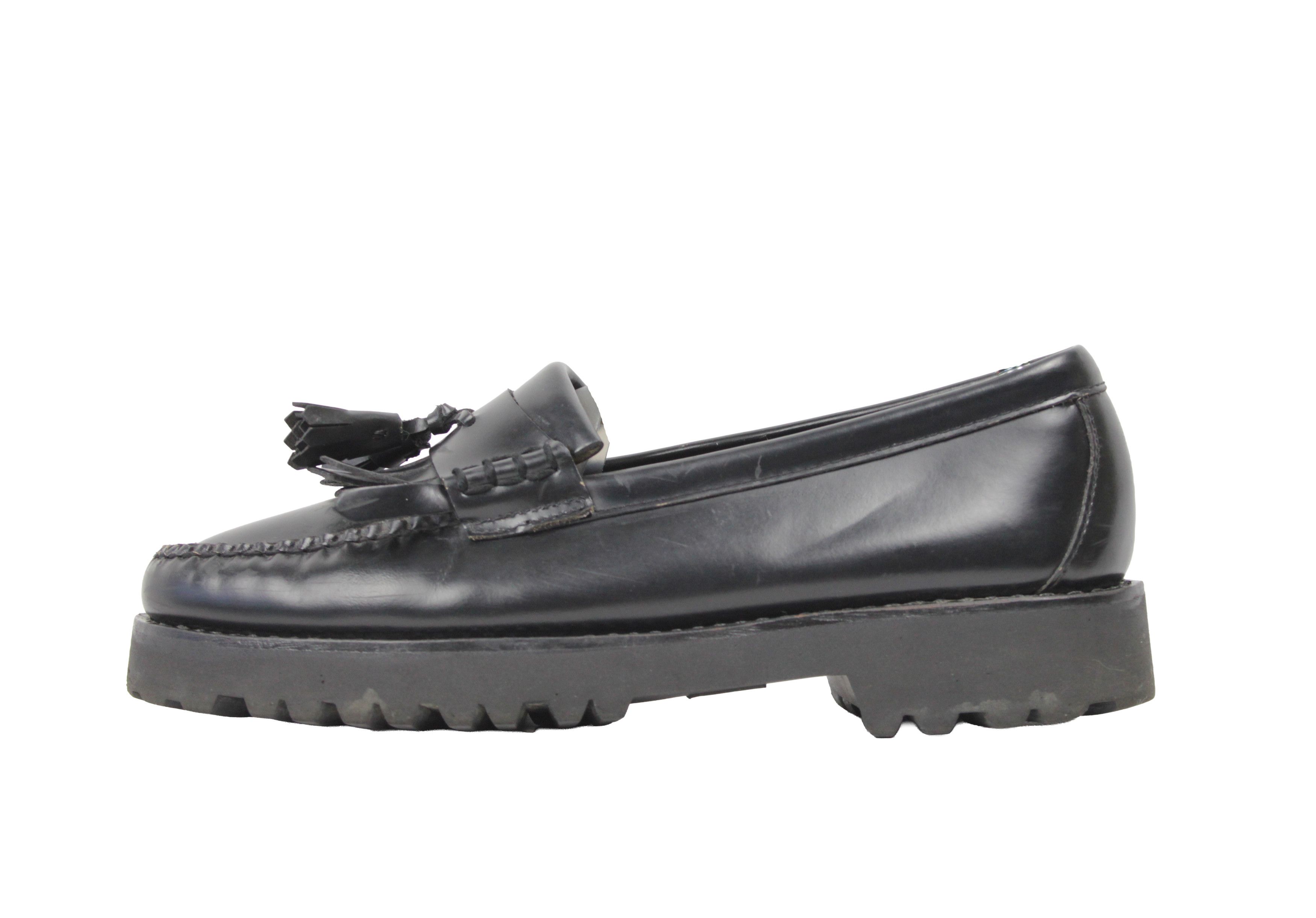 G.H. Bass & Co. Weejuns 90S Esther Kiltie Tassel Lug Sole Patent Loafers Size US 8 / IT 38 - 2 Thumbnail
