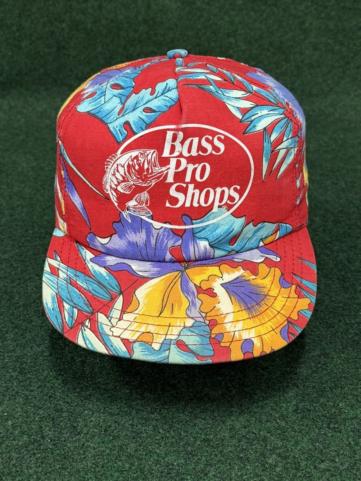Bass Pro Shops Vintage Bass Pro Shops Hawaiian Floral AOP Snapback hat Size ONE SIZE - 1 Thumbnail