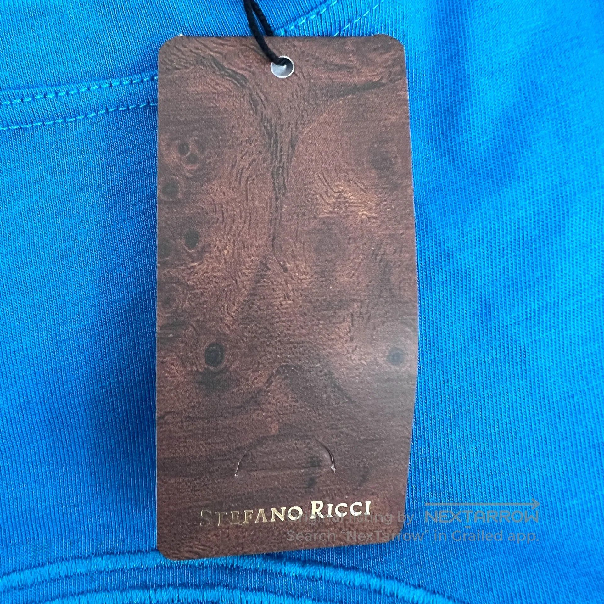 Stefano Ricci Stefano Ricci Blue Eagle Logo Embroidered Cotton Round Nec Size US XS / EU 42 / 0 - 6 Thumbnail