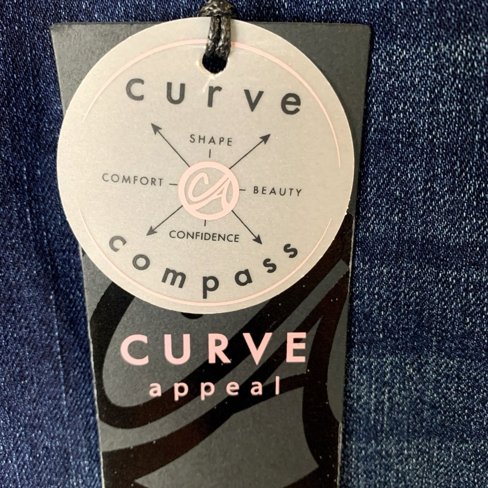 Vintage Curve Appeal Jeans Women 14 Blue Straight Leg NWT Size 36" / US 14 / IT 50 - 3 Thumbnail