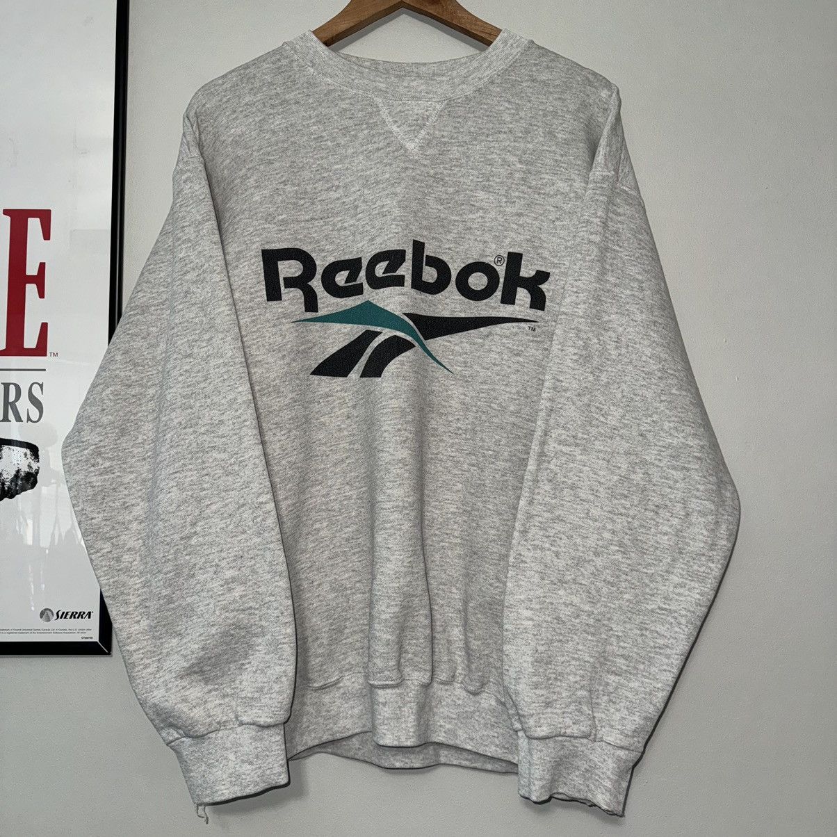 Reebok × Vintage VINTAGE 90s REEBOK BIG LOGO CREWNECK SWEATSHIRT Size US L / EU 52-54 / 3 - 5 Thumbnail