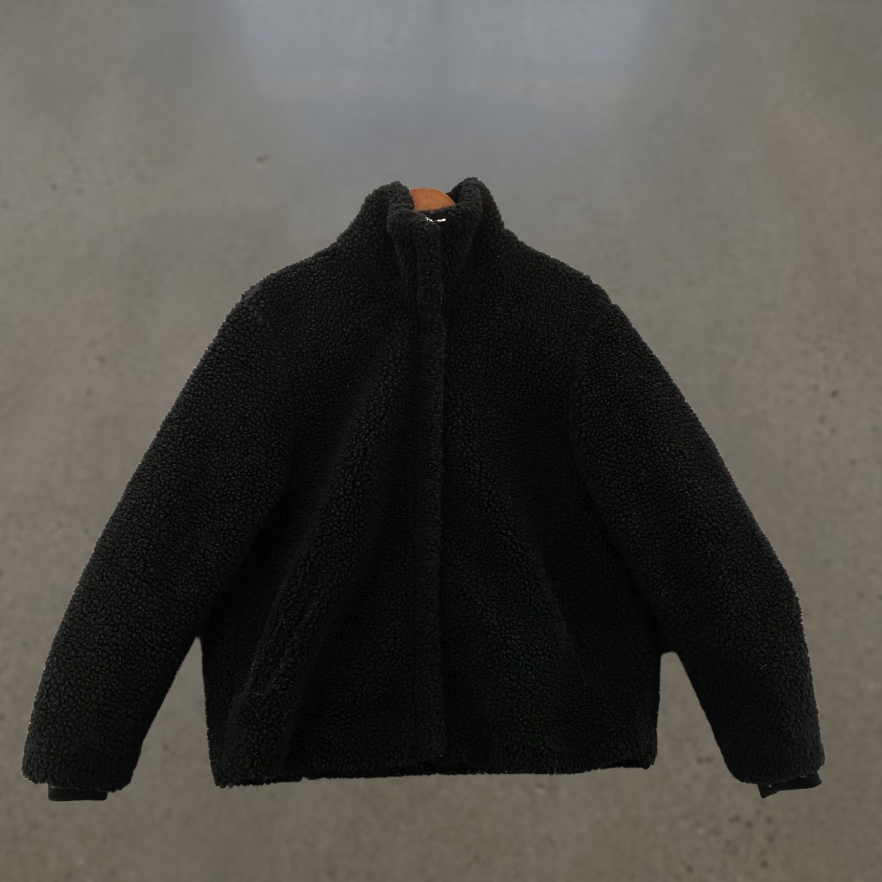 H&M H&M Fleece Zip Up Sweater Womens M Black Mock Neck Dolman Long Sleeve Size M / US 6-8 / IT 42-44 - 1 Thumbnail