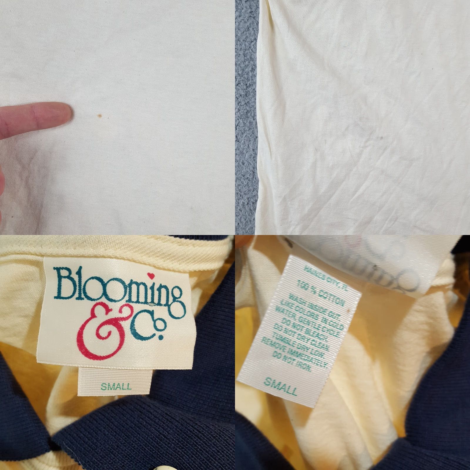 Vintage VINTAGE Blooming & Co Baseball Dog T-Shirt Collared Short Sleeve Size Small White Retro Mens Size US S / EU 44-46 / 1 - 8 Thumbnail