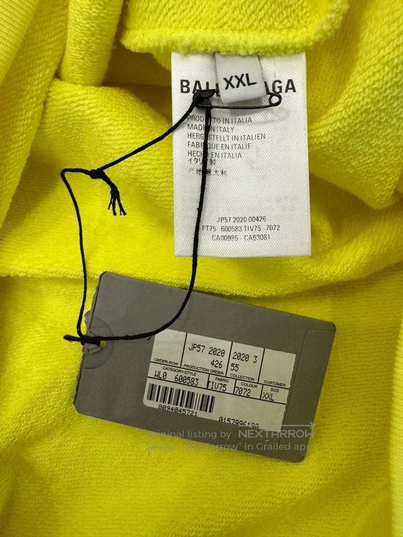 Balenciaga Balenciaga Fluorescent Green crew hoodie. Size US XXL / EU 58 / 5 - 5 Thumbnail