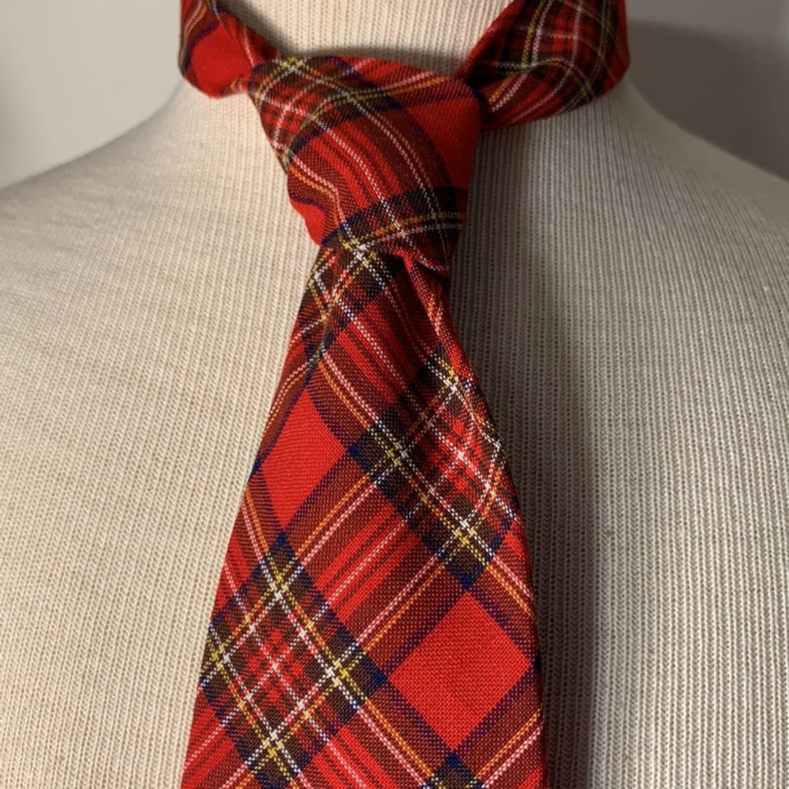 Botany 500 Scotland Botany Royal Stewart clan tartan plaid wool tie Size ONE SIZE - 2 Thumbnail