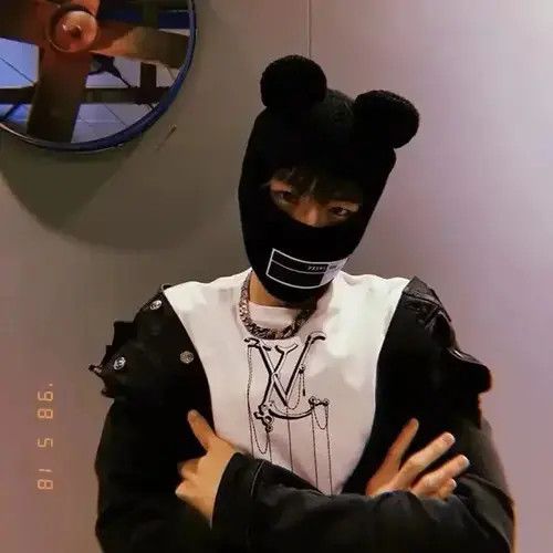 Other Japanese ins funny mask bear ear knitted beanie Size ONE SIZE - 3 Thumbnail
