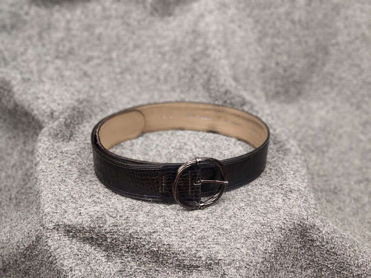 Tonello Tonello Design Premium leather belt with alligator embossing Size ONE SIZE - 14 Thumbnail