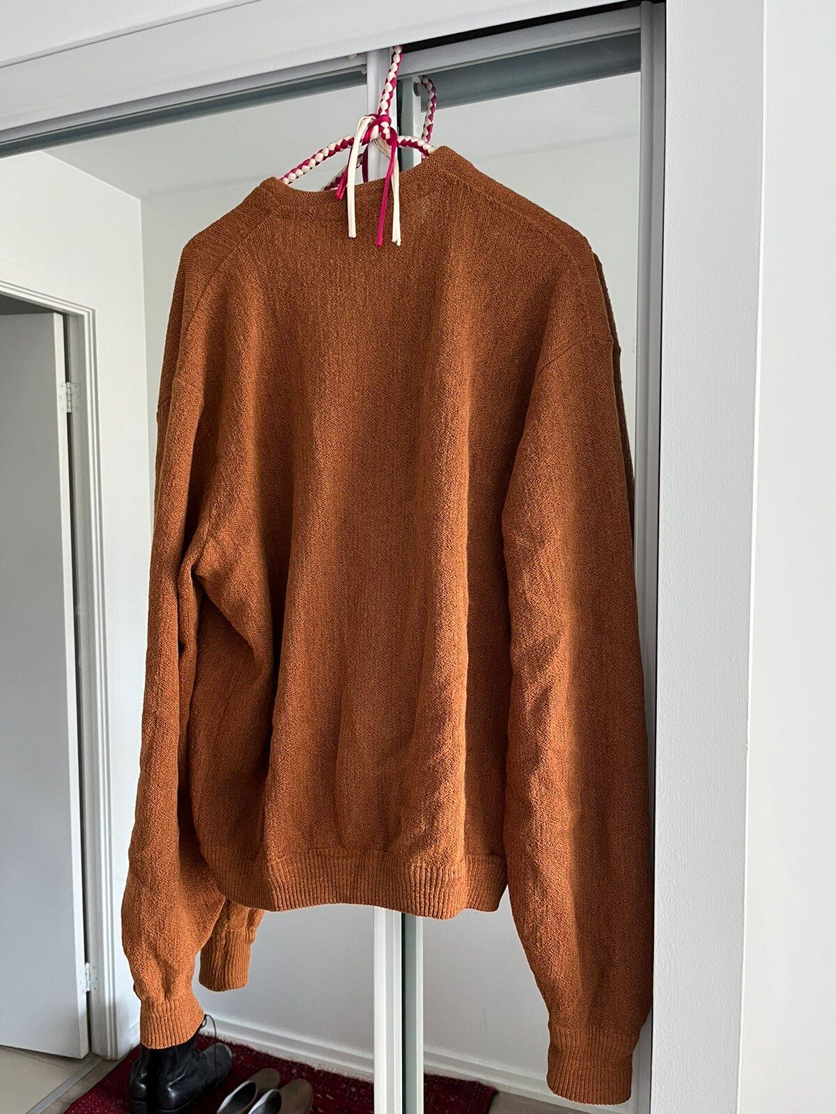 Our Legacy Vintage 70s Alpaca Wool Burnt Orange Cardigan Size US L / EU 52-54 / 3 - 4 Preview