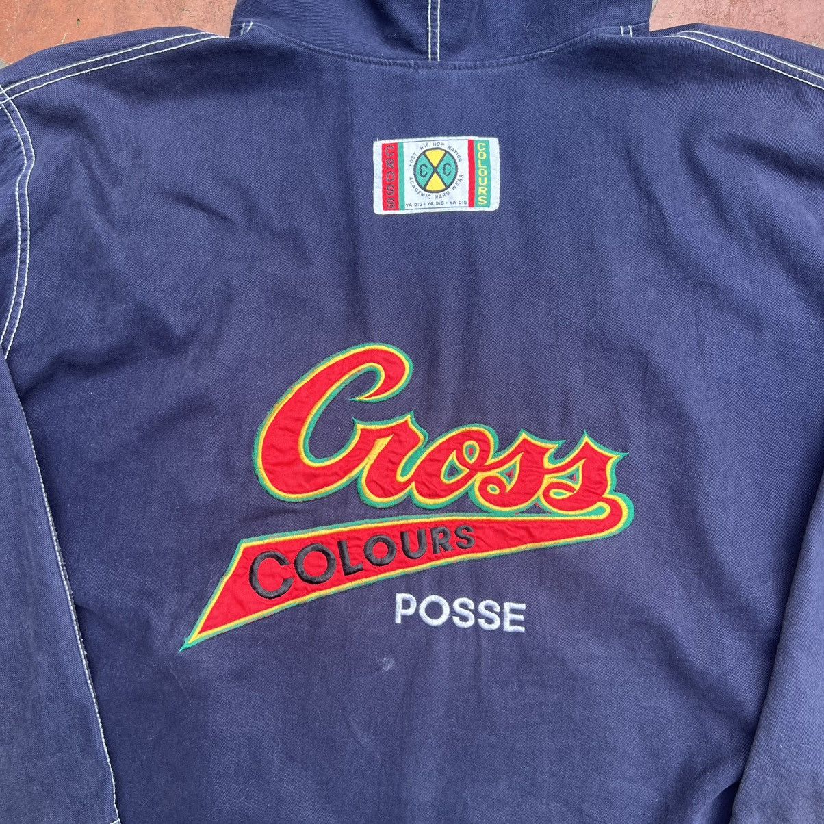 Cross Colours × Vintage Vintage 90s Cross Colours Hiphop Raptees Hoodie Canvas Size US XXL / EU 58 / 5 - 8 Thumbnail
