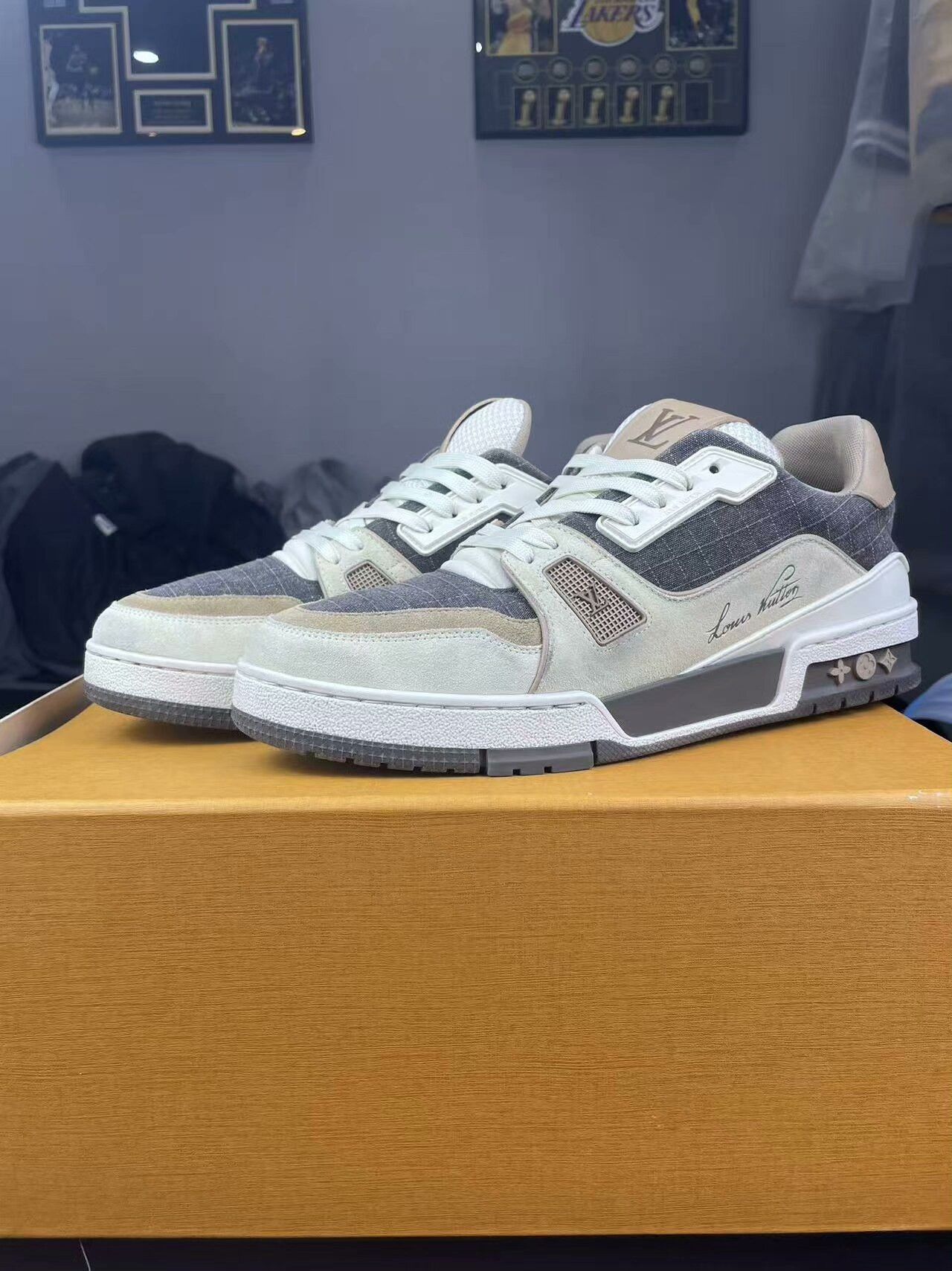 Louis Vuitton Louis Vuitton Training Gray Lowtop Sneakers 25 Men Size US 10 / EU 43 - 1 Thumbnail