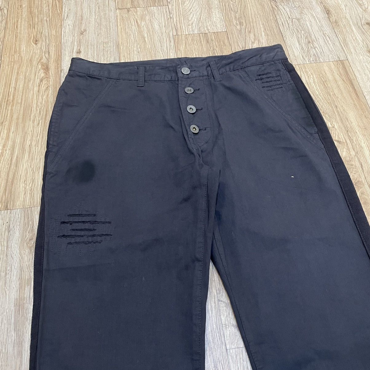 PPFM Japanese PPFM Archive Distressed Cotton Pants Button Fly Size US 31 - 2 Thumbnail