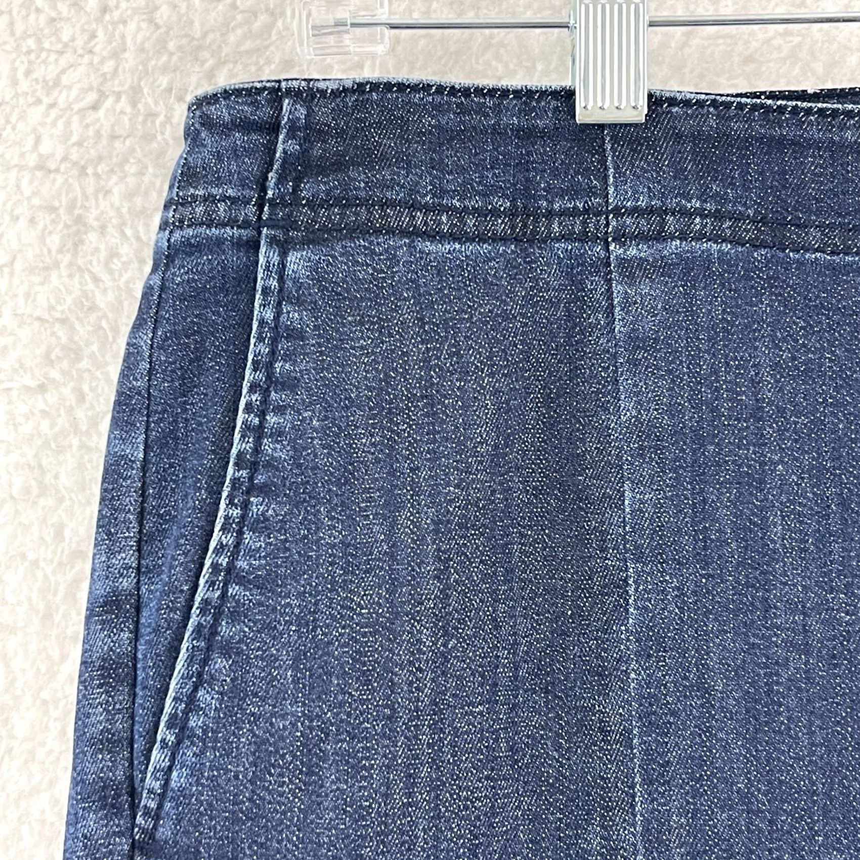 J. Jill J. Jill Jeans Womens 10 Blue Denim Front-Slit Ankle Mid Rise Authentic Fit Modern Bohemian City Preppy Regular Womens Jeans 10 Blue Denim Size 32" / US 10 / IT 46 - 5 Thumbnail
