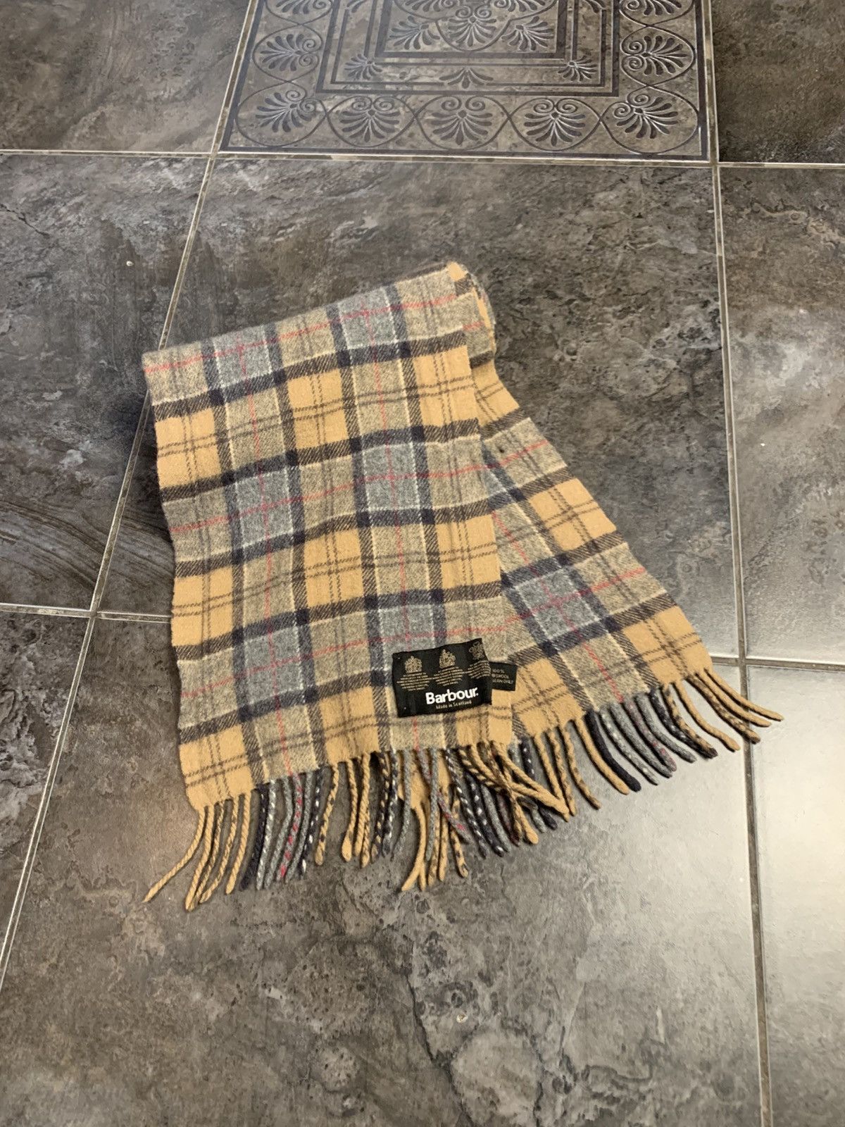Barbour × Vintage vintage Barbour wool scarf Size ONE SIZE - 1 Thumbnail