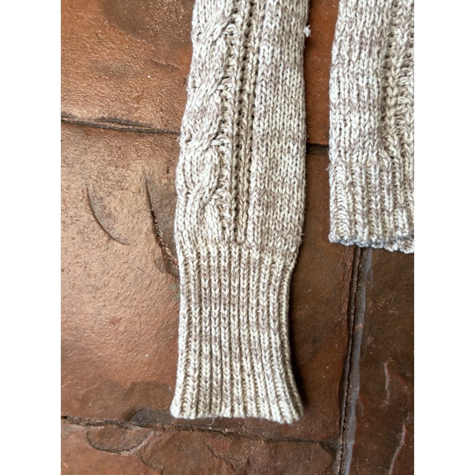 Free People Free People Cable Knit Long Sleeve Sweater Womens XS Beige Size XS / US 0-2 / IT 36-38 - 4 Thumbnail