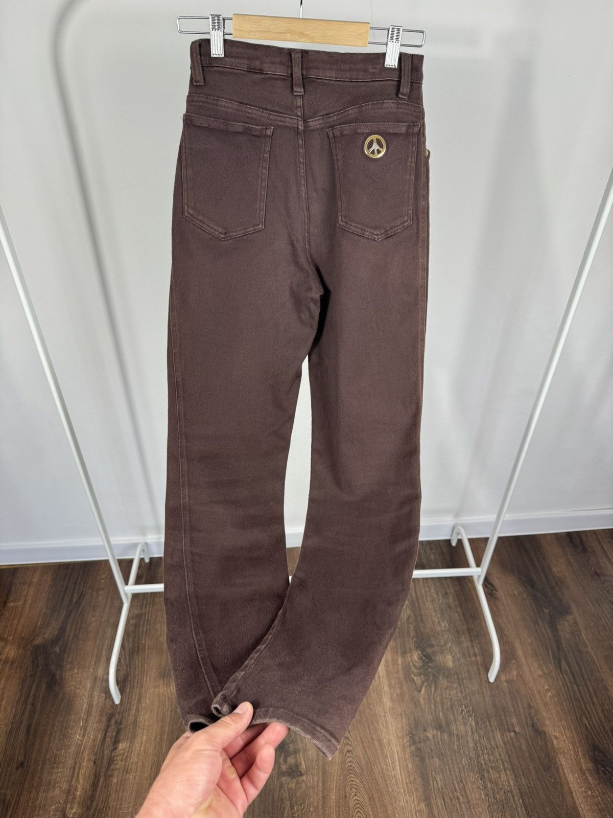 Moschino Vintage Moschino Stretch Jeans Brown Slim Fit Women’s Size 27" / US 4 / IT 40 - 6 Thumbnail