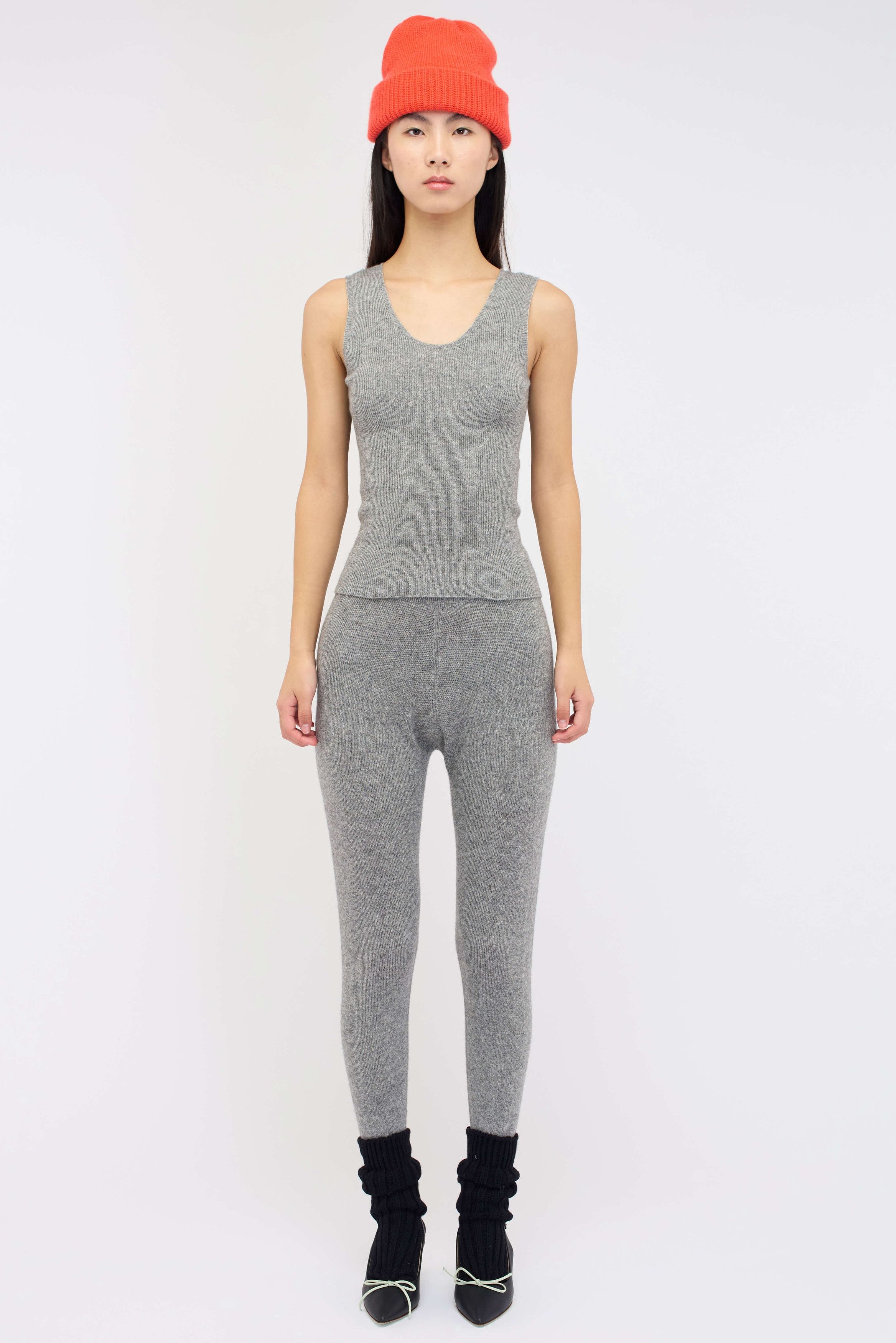 The Elder Statesman $395 The Elder Statesman Delicash Light Grey Tank Top Size L / US 10 / IT 46 - 3 Thumbnail