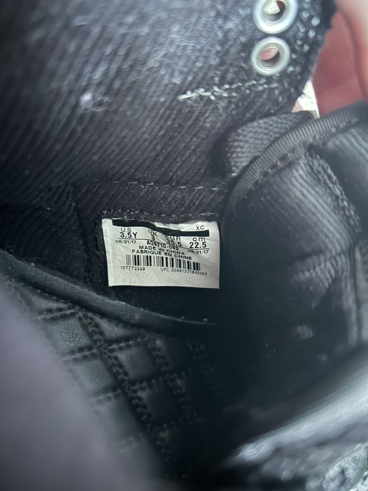 Jordan Brand × Nike Air Jordan 1 High Aleali May Satin Shadow 3.5Y Size US 5 / IT 35 - 8 Thumbnail