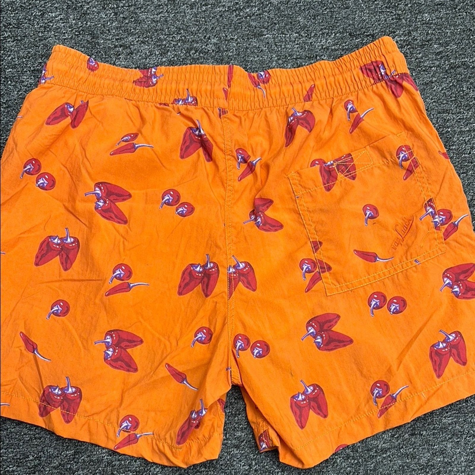Other NWT Van Laack Vibrant Orange Swim Trunks Chili Print Size L Size US 34 / EU 50 - 4 Thumbnail