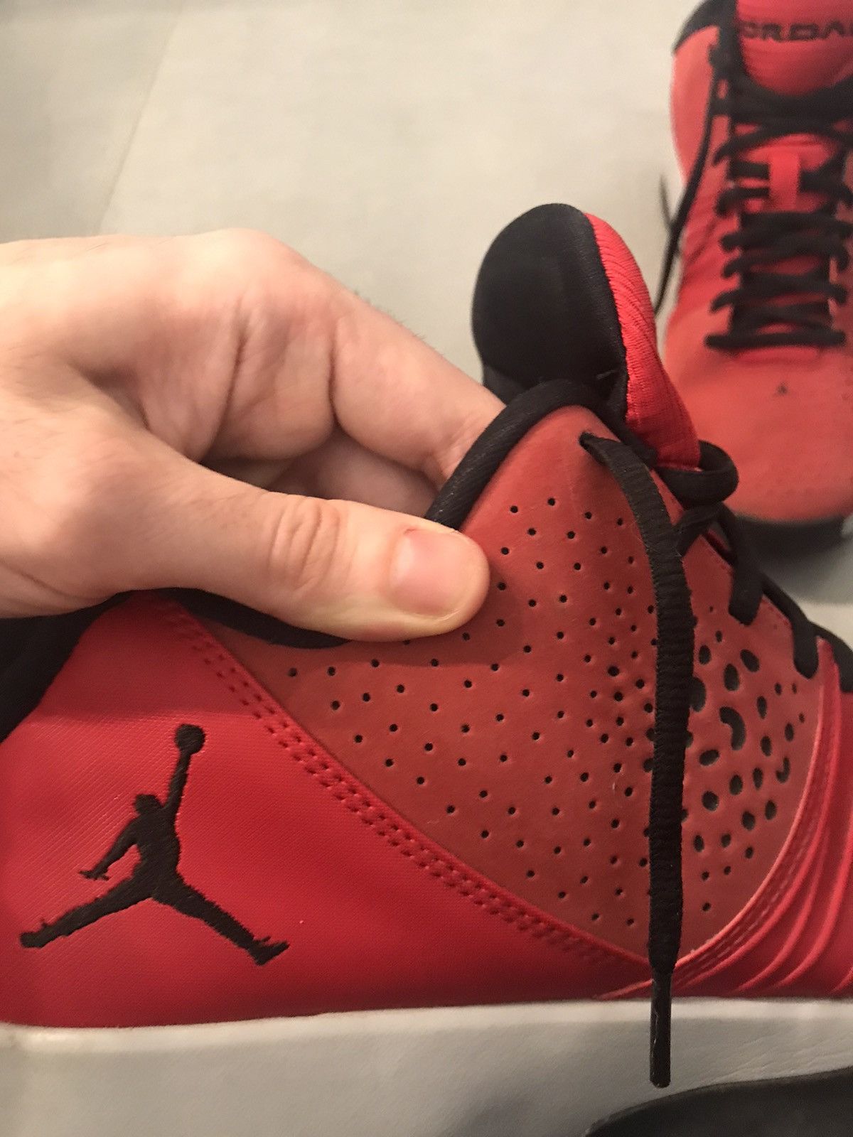 Jordan Brand Jordan red high top sneakers Size US 12.5 / EU 45-46 - 5 Thumbnail