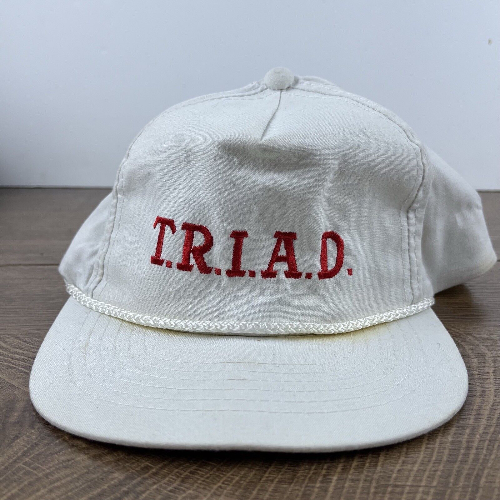 Other TRIAD Hat Triad Snapback Hat White Hat Adjustable White Adul Size ONE SIZE - 3 Thumbnail
