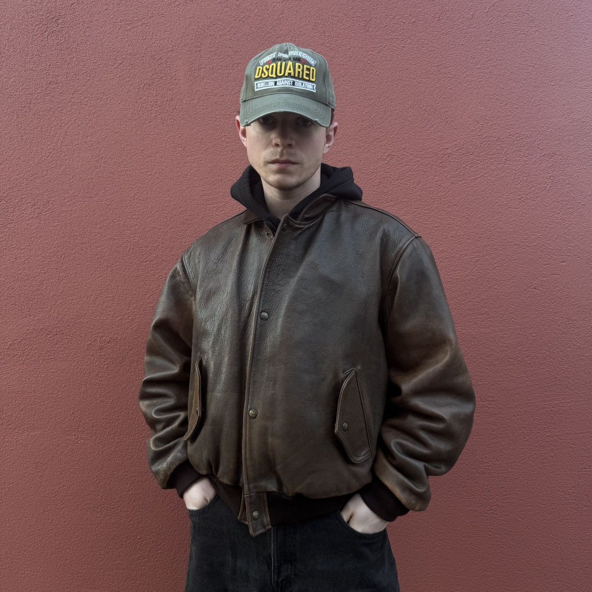 Chevignon Vintage Chevignon Leather Bomber Jacket Aviator Flight A-2 Size US M / EU 48-50 / 2 - 5 Thumbnail