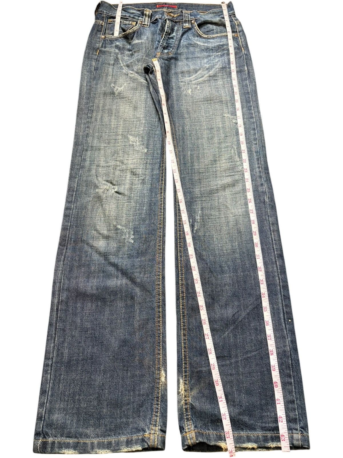 Visvim Vintage Angel Devil Double Wings Printed Distress Jeans Size 30" / US 8 / IT 44 - 7 Thumbnail